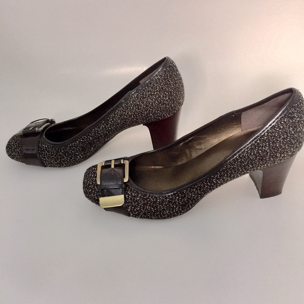 Bandolino tweed block heel pumps 6.5M